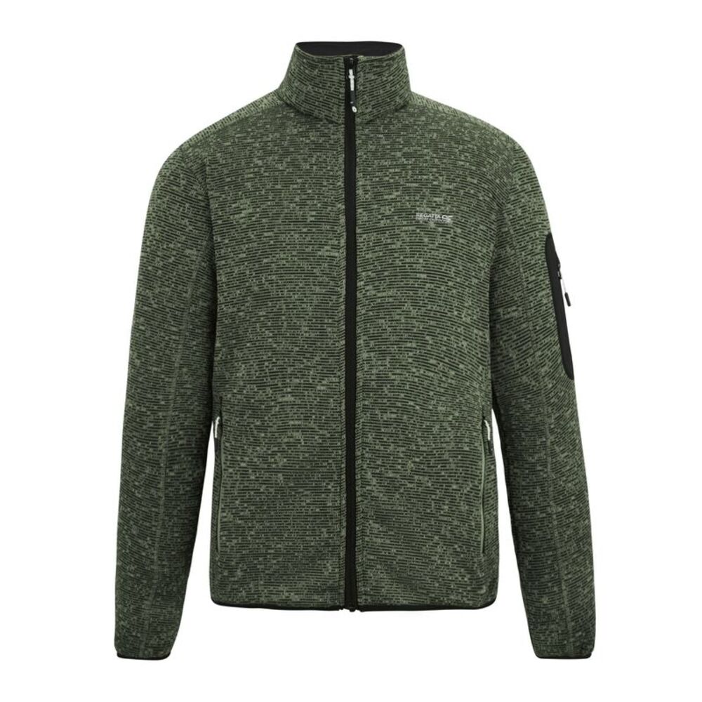 Regatta Mens Newhill Marl Full Zip Fleece Jacket / Light Sage